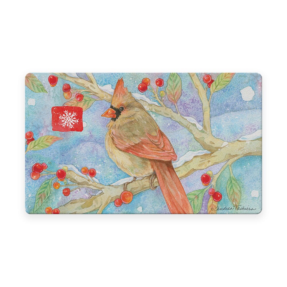 Noel Cardinal Door Mat (18 x 30&#x22;)