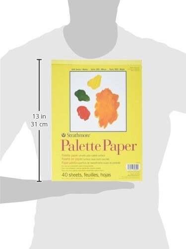 Strathmore 300 Series Palette Paper Pad, Tape Bound, 9x12 inches, 40 Sheets (41lb/67g) - Artist Paper for Adults and Students
