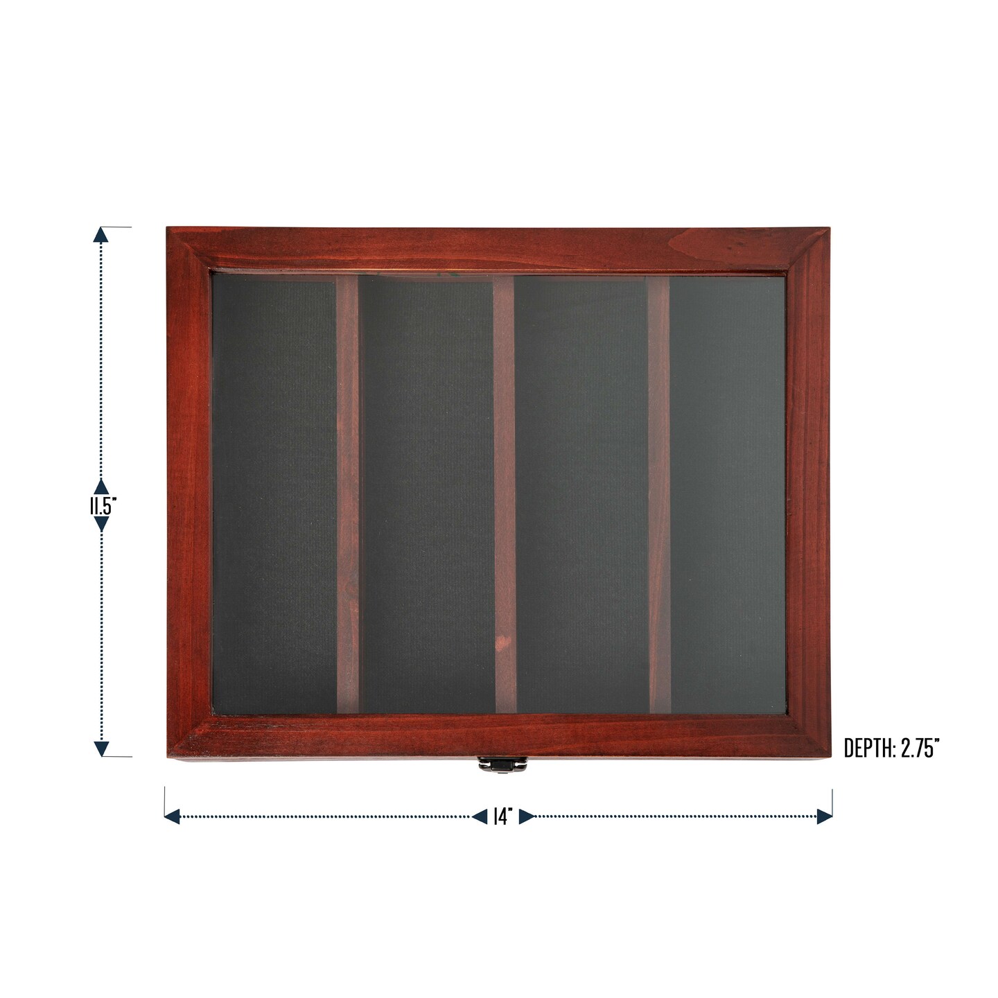 HBCY Creations Medals Display Case - Solid Wood with Acrylic Window - Anti-Theft Lock with 2 Keys - For Mementos and Keepsakes