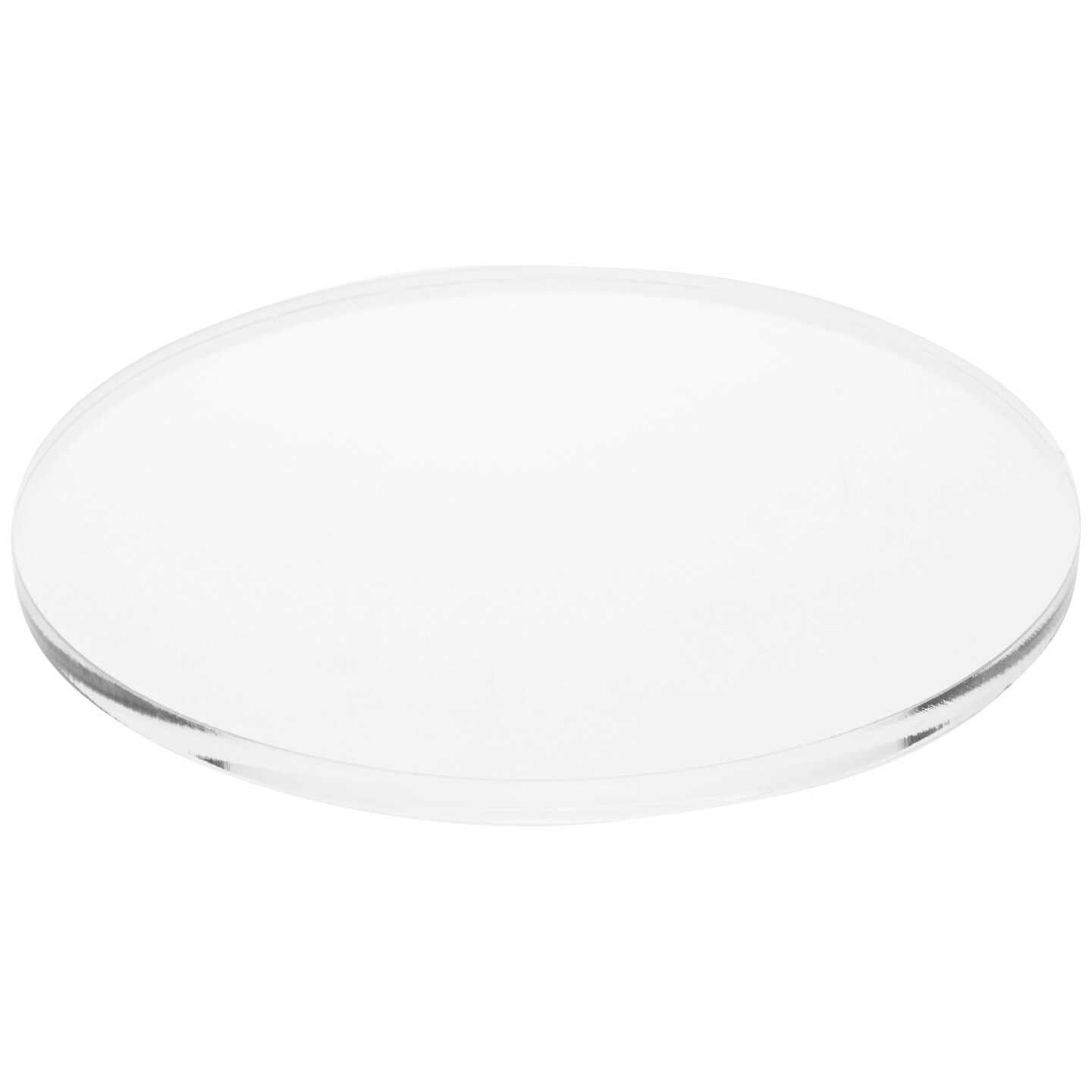 Plymor Clear Acrylic Round Standard-Edge Display Base, 5