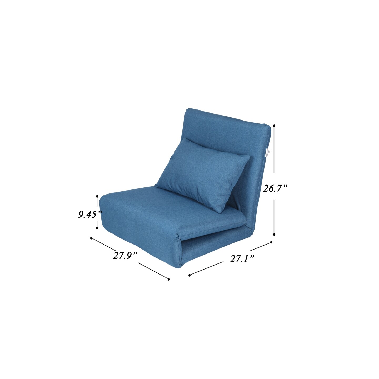 Relaxie Linen Convertible Flip Floor Chair Sleeper