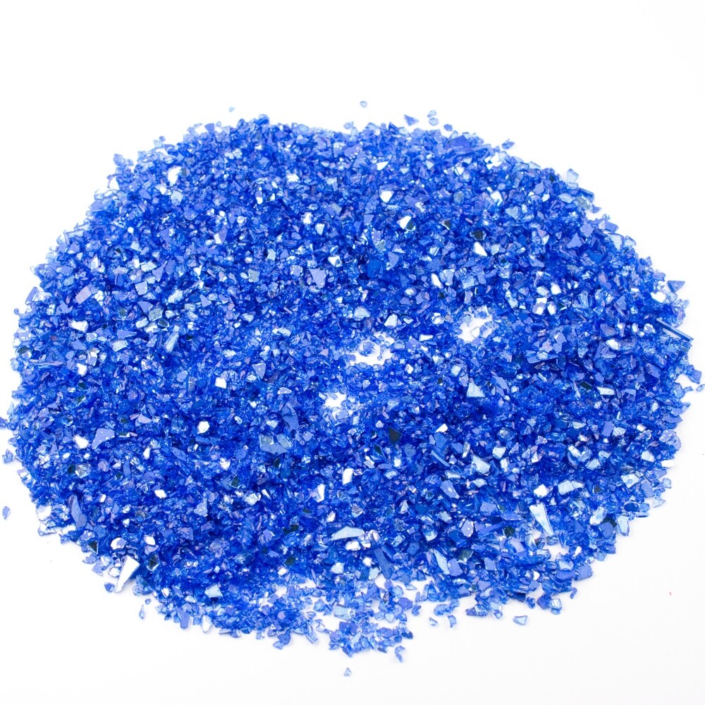 Peacock Blue Reflective Crushed Glass
