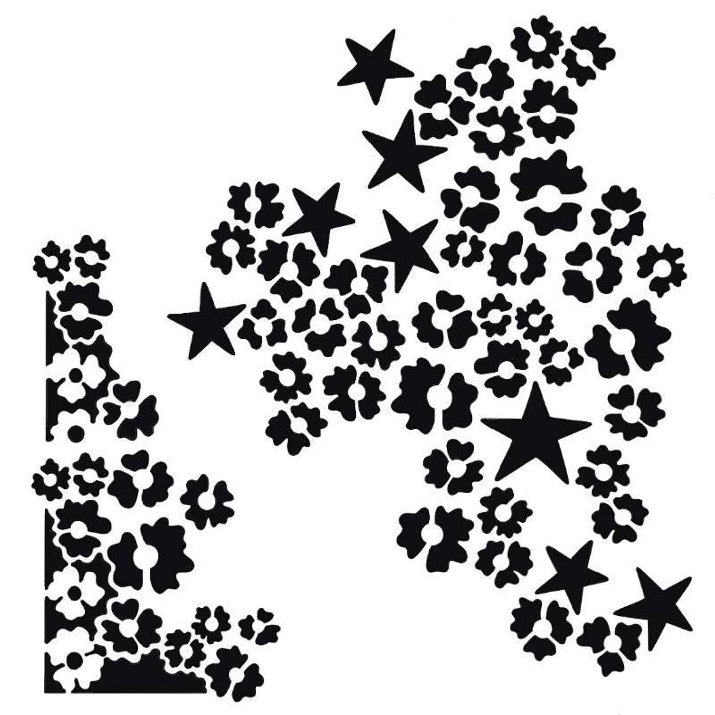 Creative Expressions  Star Flower 7 in x 7 in Stencil