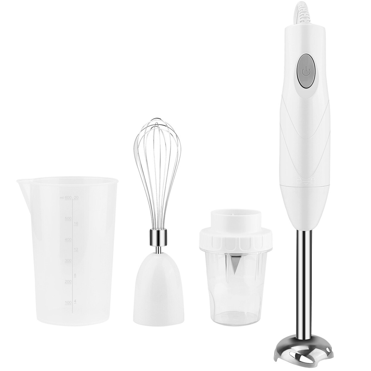 3 In 1 Immersion Hand Blender Multifunctional Stick Mixer Grinder 600Ml Beaker
