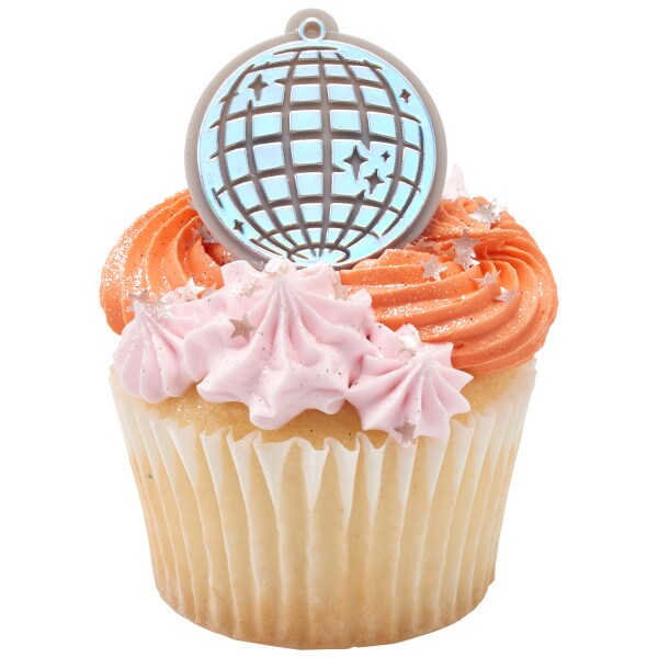 Disco Ball Cupcake Rings, 12ct