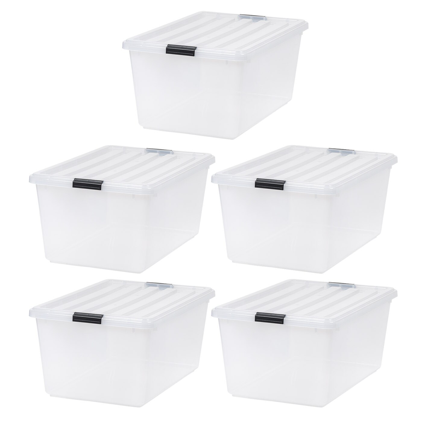 Iris Usa 45/68/91/144qt Plastic Storage Bins With Lids : Target