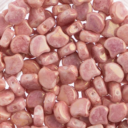 John Bead Czech Glass Opaque Ginko Beads, 50g