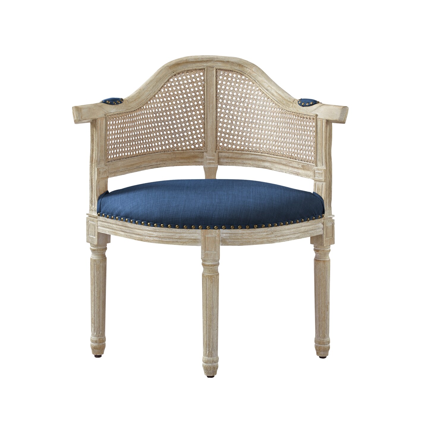 Edmond Linen Accent Chair With Nailhead Trim