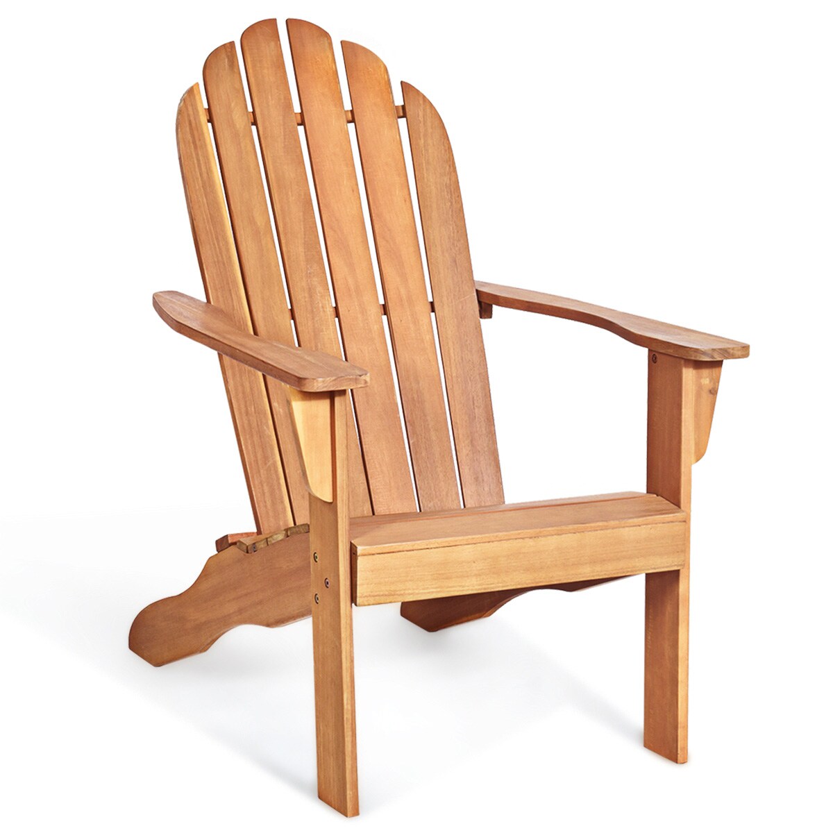 Wooden Outdoor Lounge Chair with Ergonomic Design for Yard and Garden