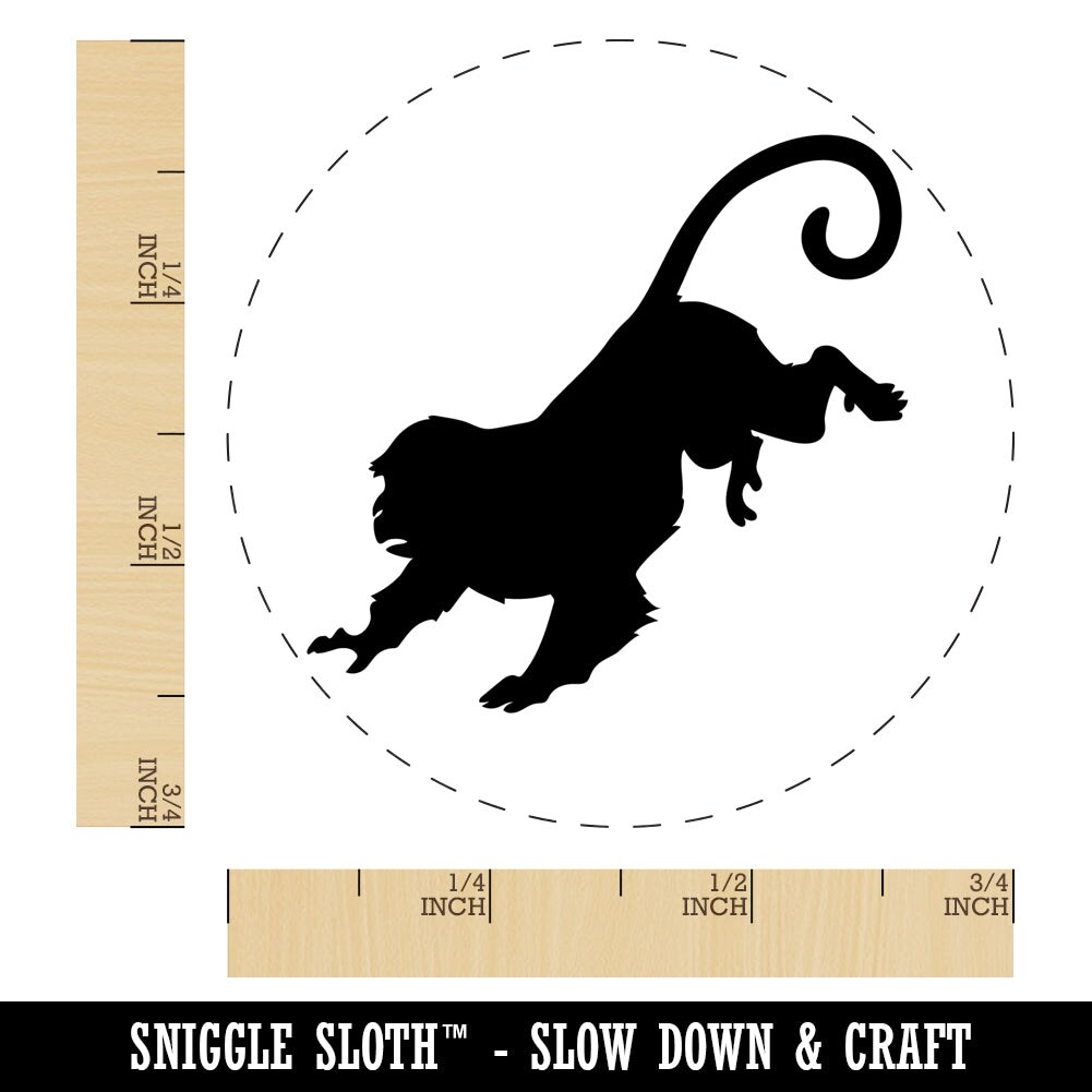 Running Monkey with Long Tail Self-Inking Rubber Stamp Ink Stamper for Stamping Crafting Planners