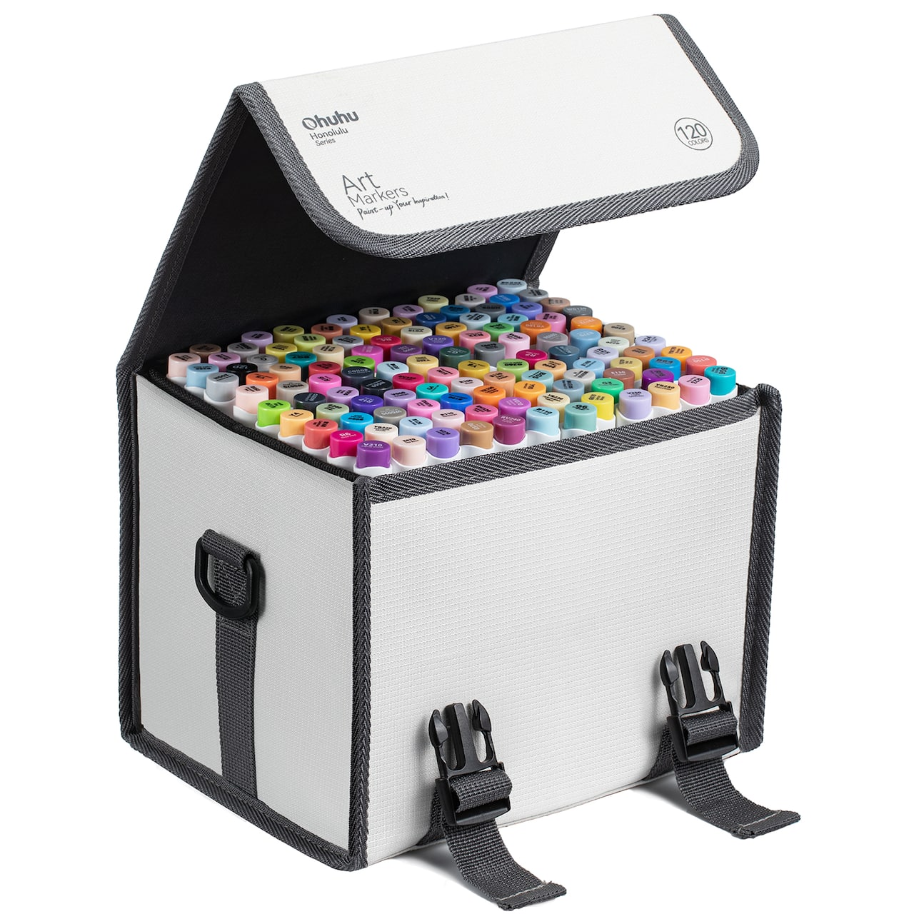 Ohuhu Double Tipped Art Markers, Brush & Chisel, 120 Colors Alcohol