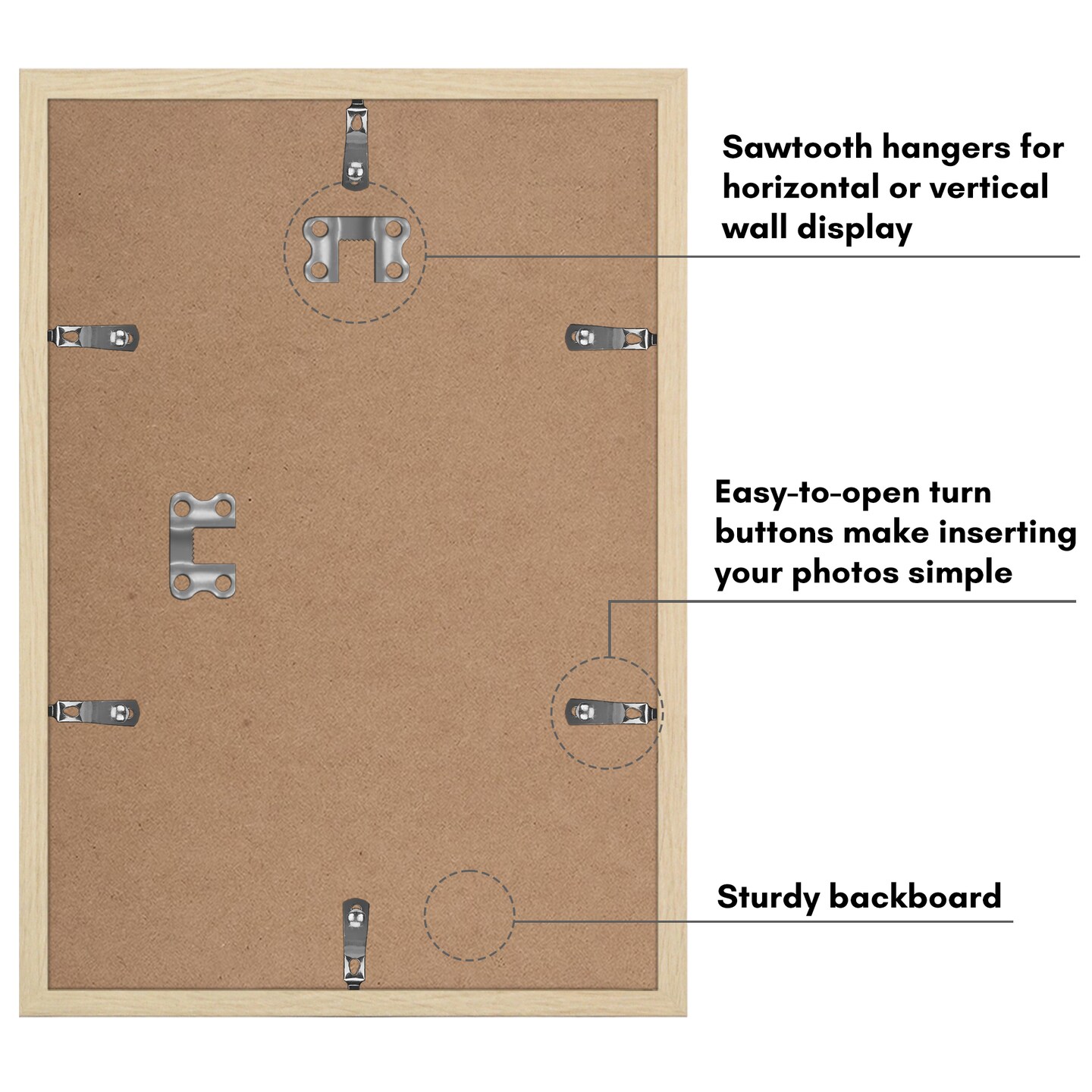 Americanflat Picture Frame Set with Mat - Set of 5 - Photo Frame Set of Five for Wall Display - Plexiglass Cover - Hanging Hardware
