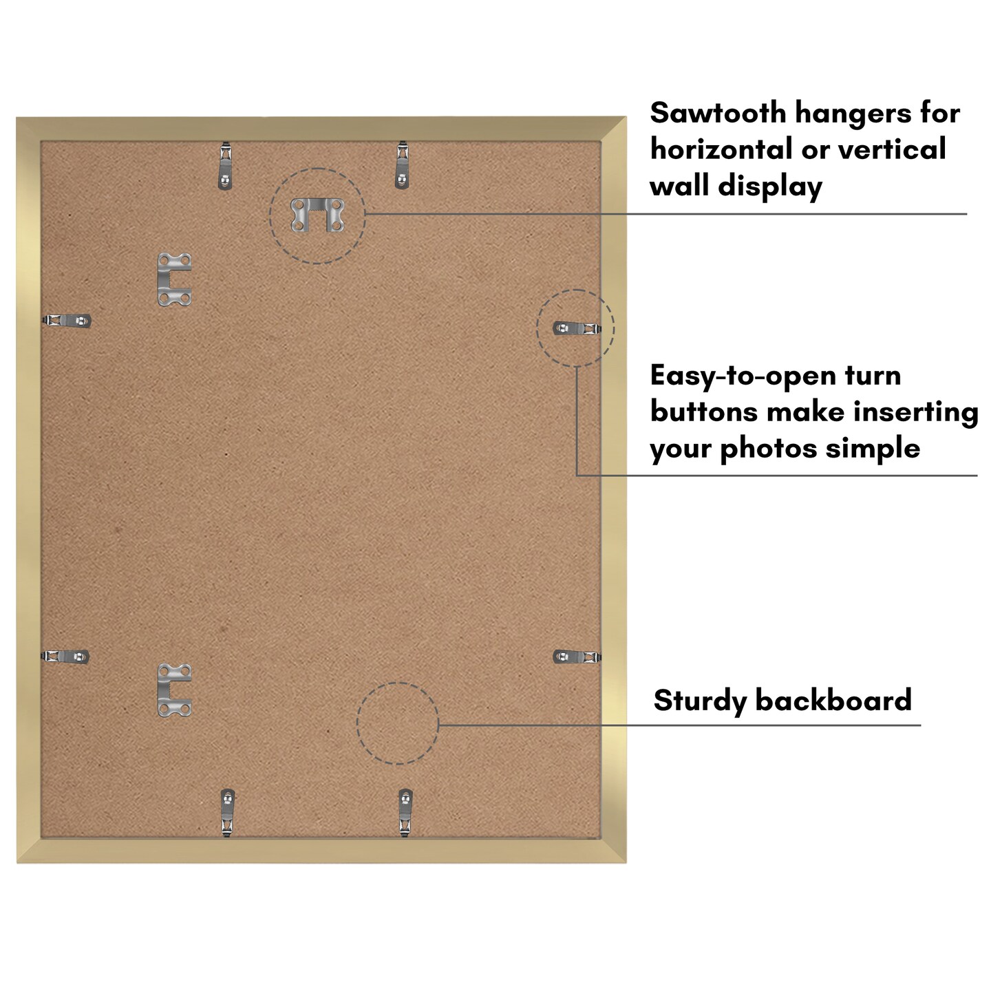 Americanflat 2 Pack of Picture Frames with Mat - Plexiglass Cover