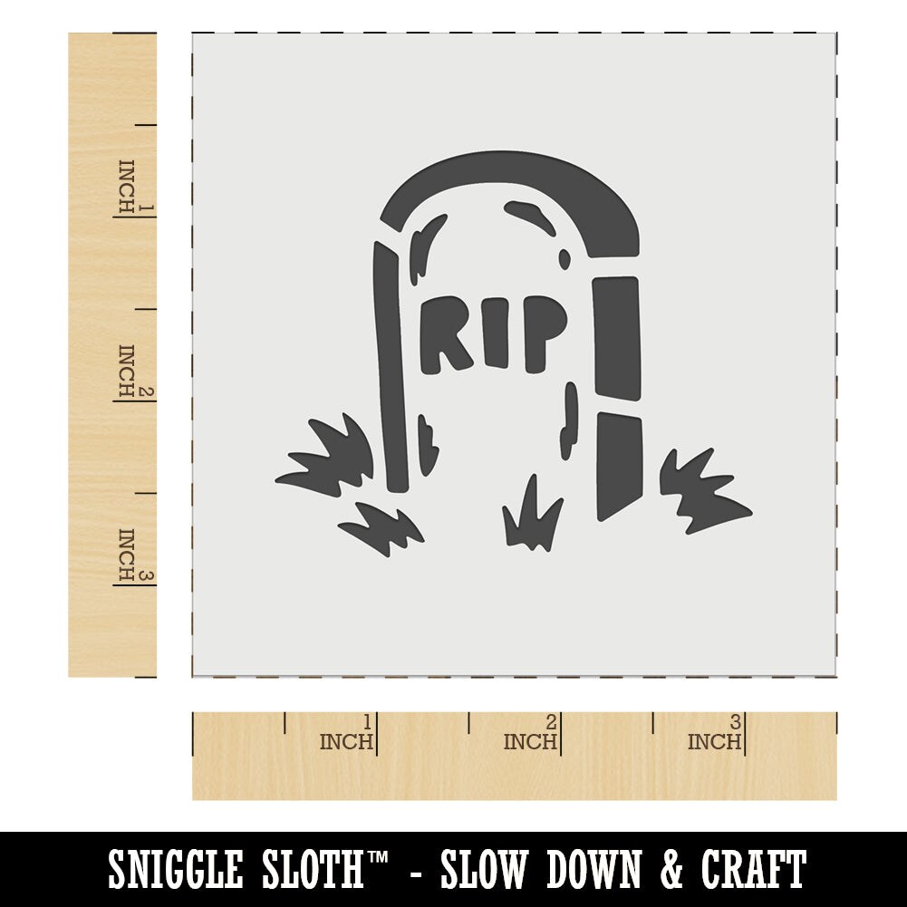 Rip Headstone Gravestone Tombstone Halloween Wall Cookie Diy Craft Reusable Stencil Michaels 8628