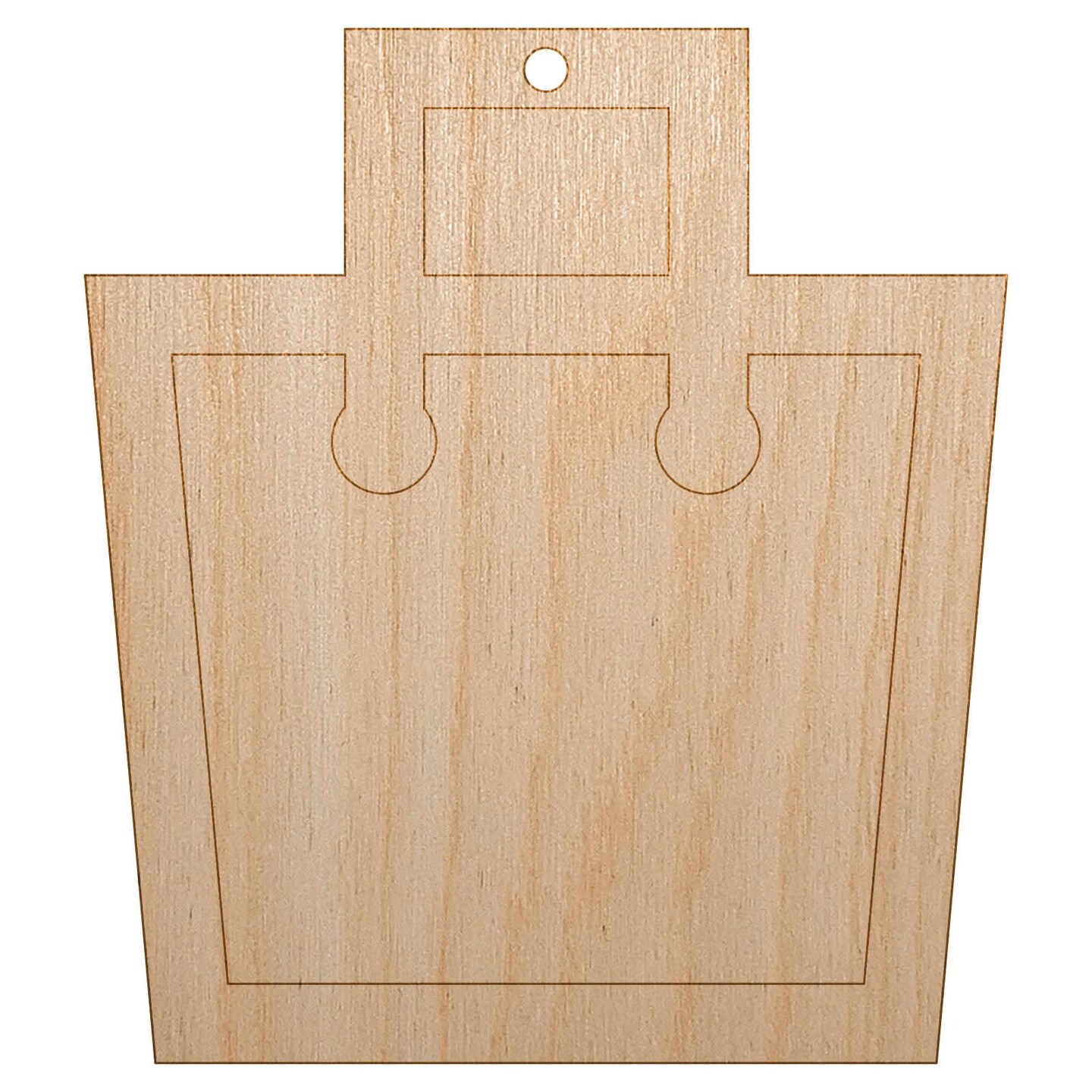 Purse Outline Shopping Unfinished Craft Wood Holiday Christmas Tree DIY Pre-Drilled Ornament