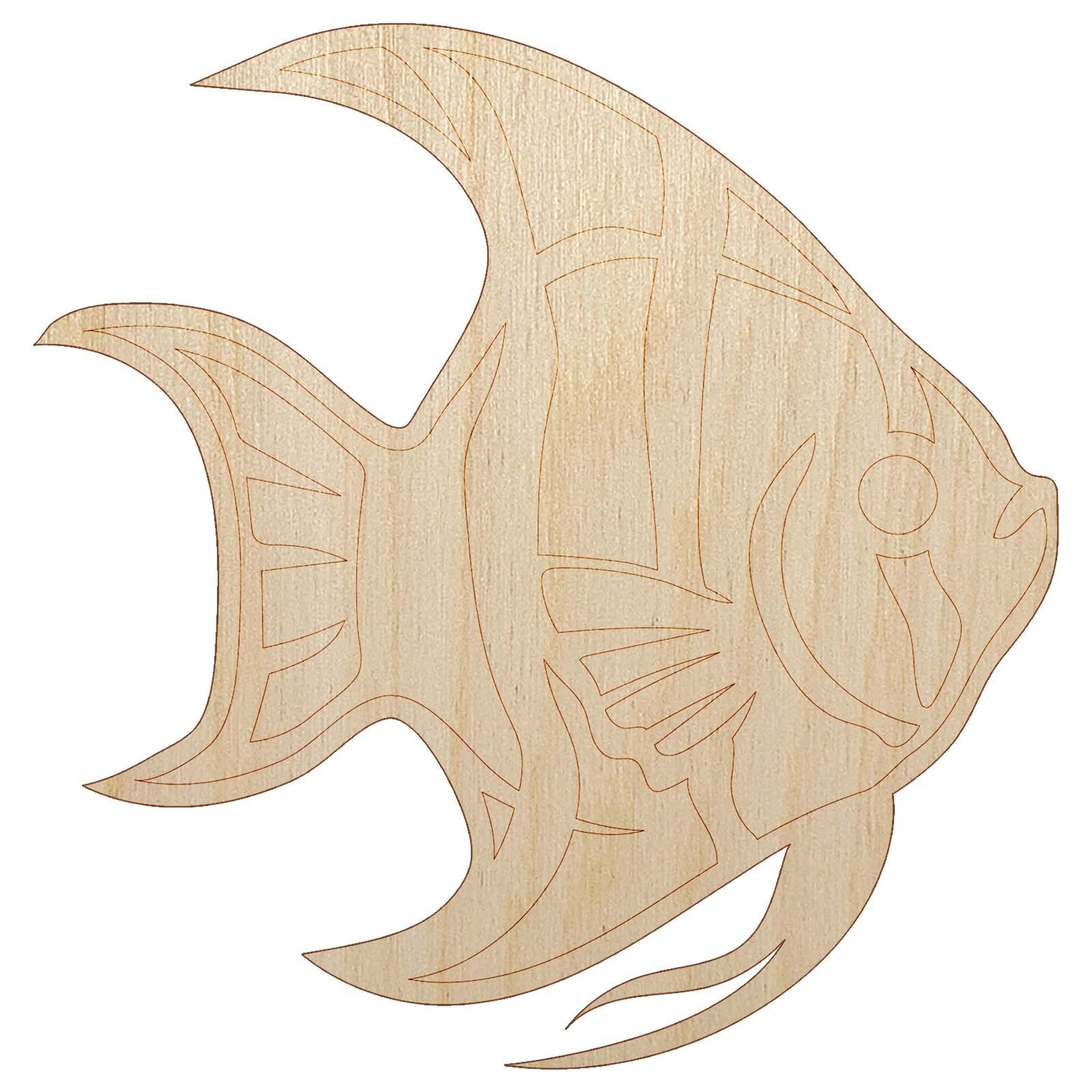 Freshwater Striped Angelfish Fish Unfinished Wood Shape Piece Cutout ...