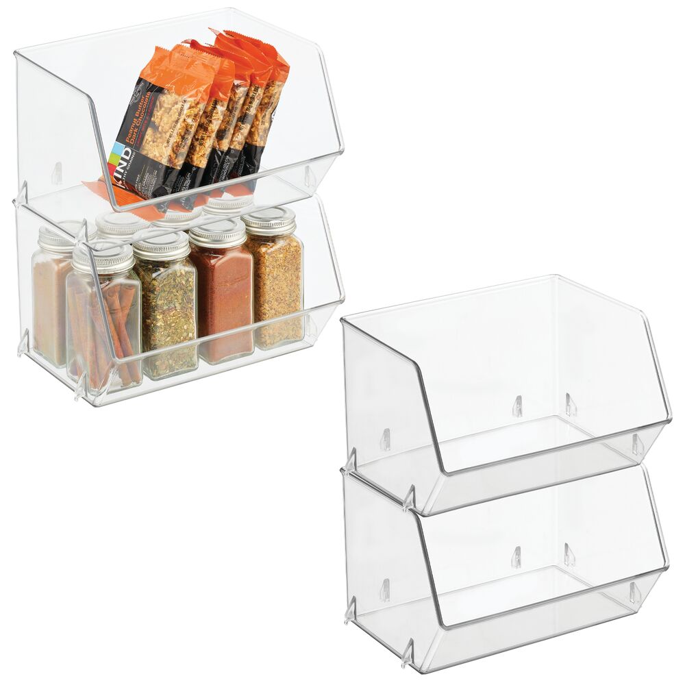 Mdesign Plastic Kitchen Pantry Storage Organizer Container Bin, 8