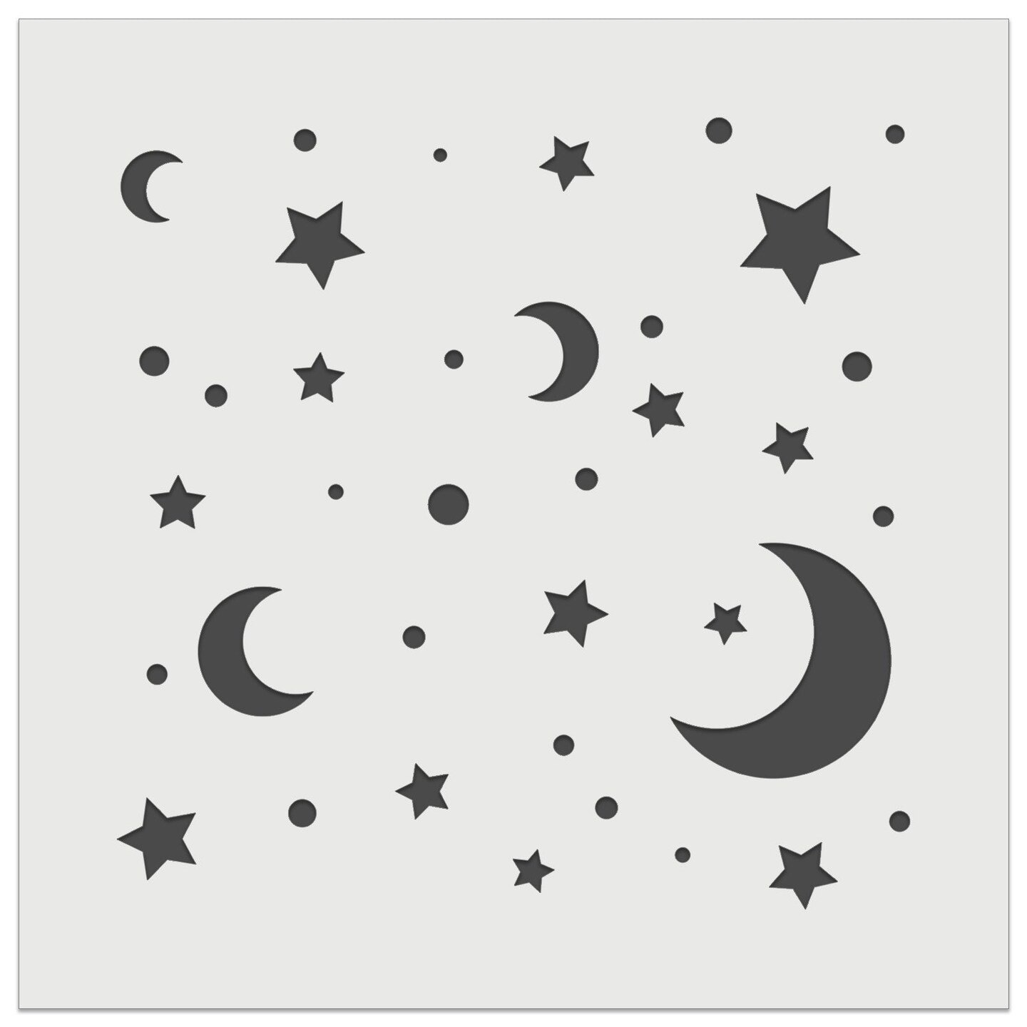 Moon and Stars Wall Cookie DIY Craft Reusable Stencil