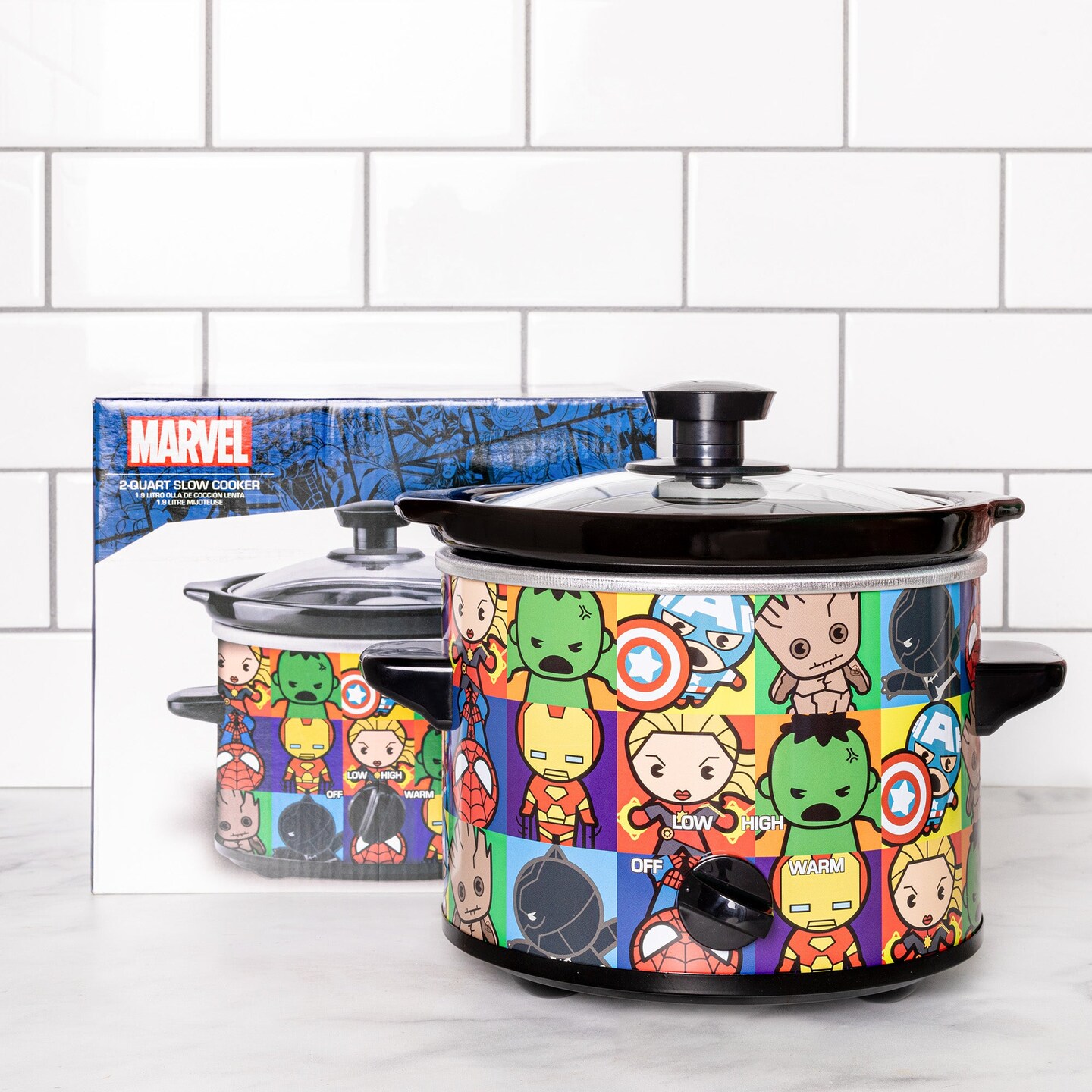 Uncanny Brands Marvel Avengers Kawaii 2 Quart Slow Cooker