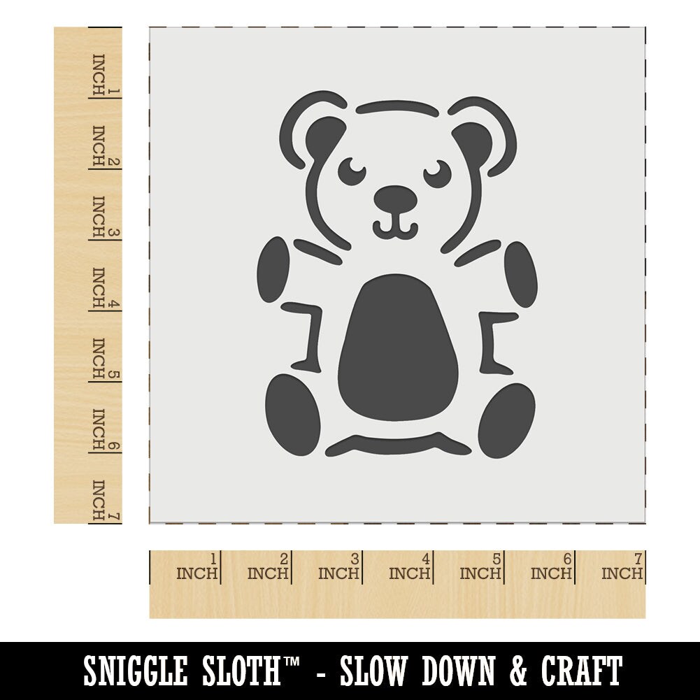 Cuddly Teddy Bear Wall Cookie DIY Craft Reusable Stencil