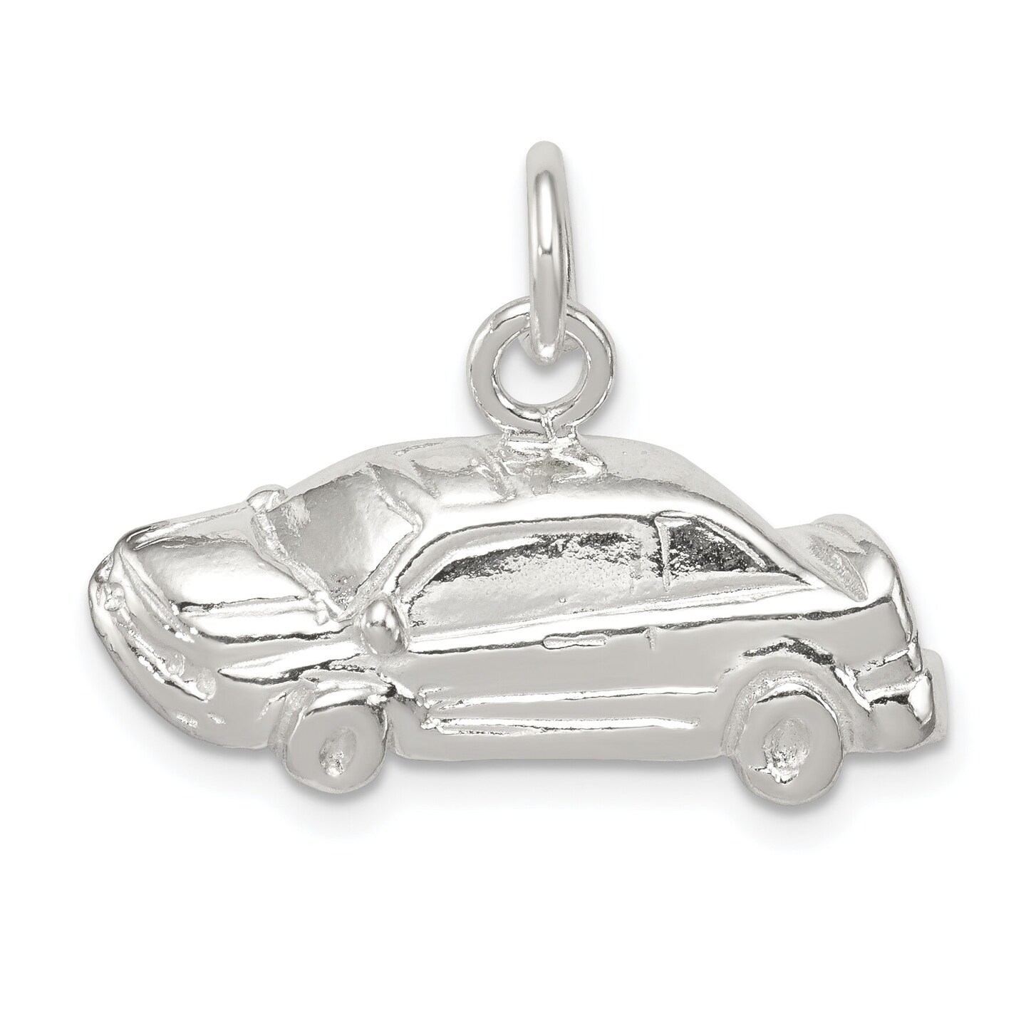 Sterling Silver Car Charm Pendant Jewelry Sports Coupe 14mm x 25mm