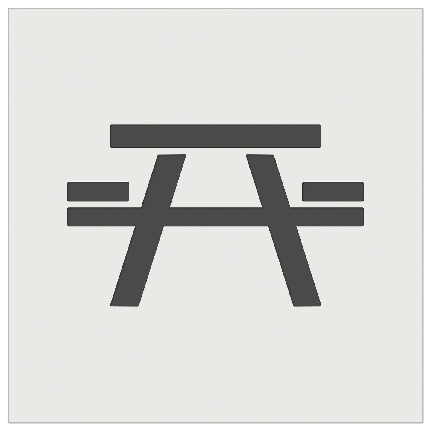 Picnic Table Solid Wall Cookie DIY Craft Reusable Stencil