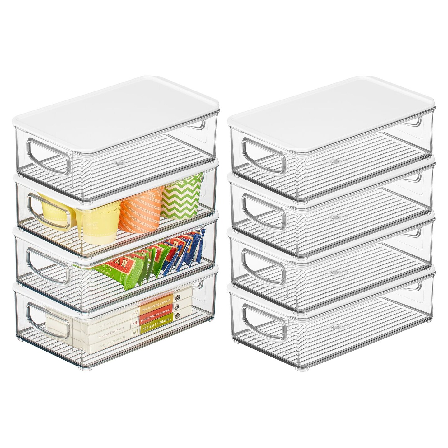 Food Storage Container With Handle & Lid For Pantry, Fridge