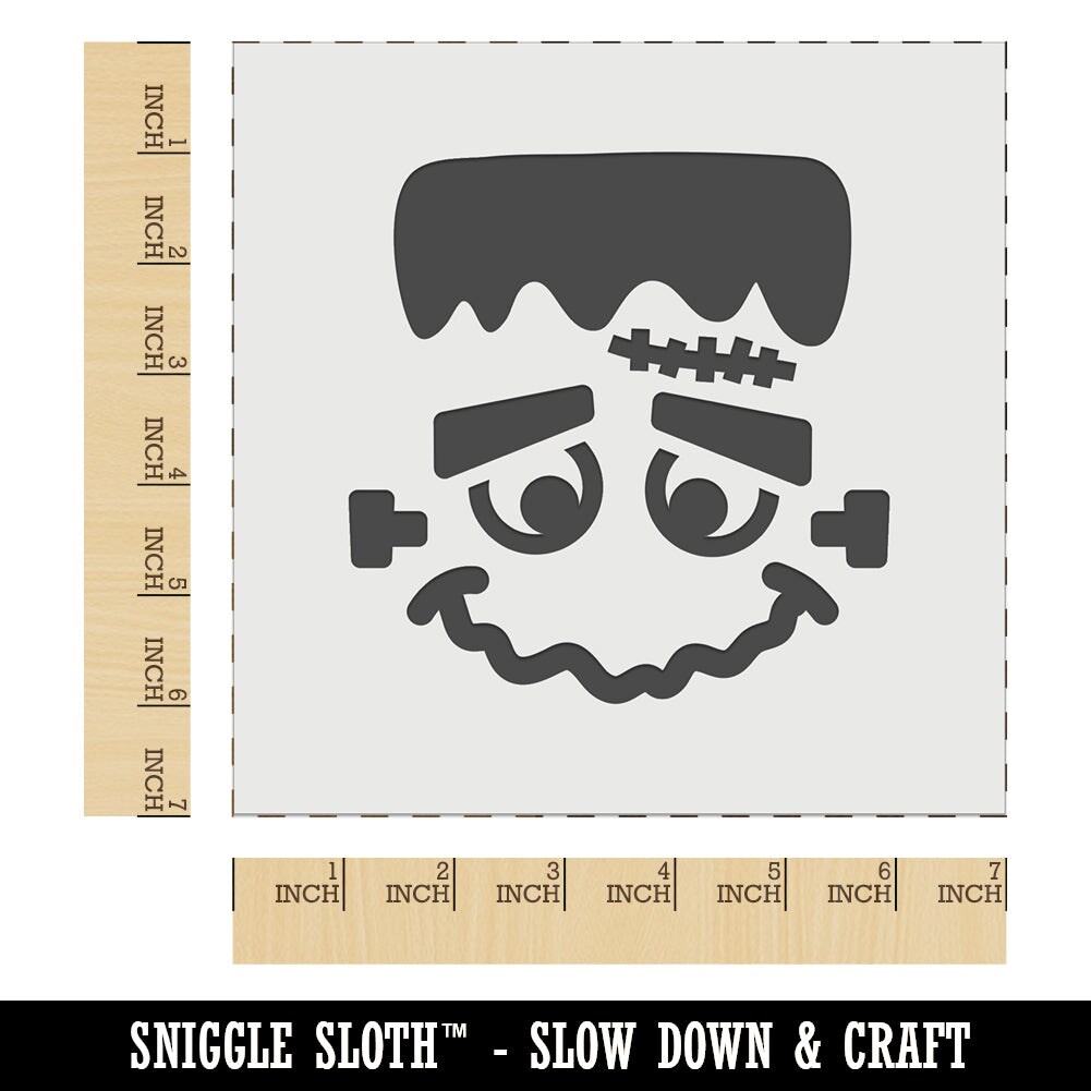 Halloween Frankenstein Face Wall Cookie DIY Craft Reusable Stencil