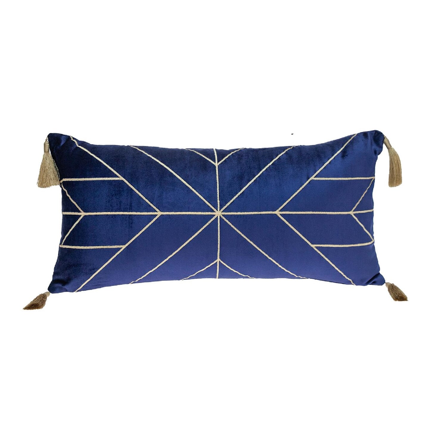 Dark Blue Velvet Throw Pillow, 24