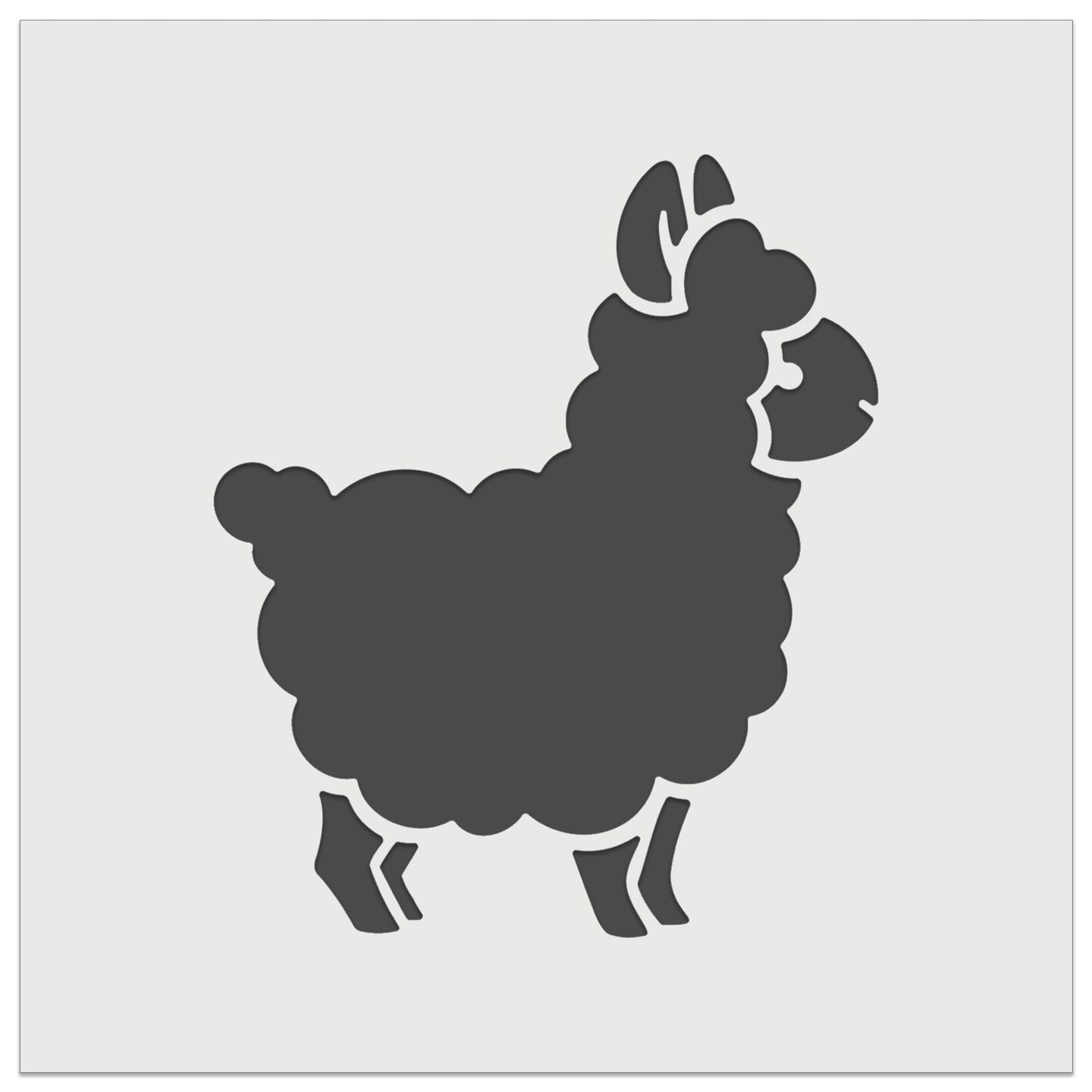 Llama Alpaca Chibi Wall Cookie DIY Craft Reusable Stencil