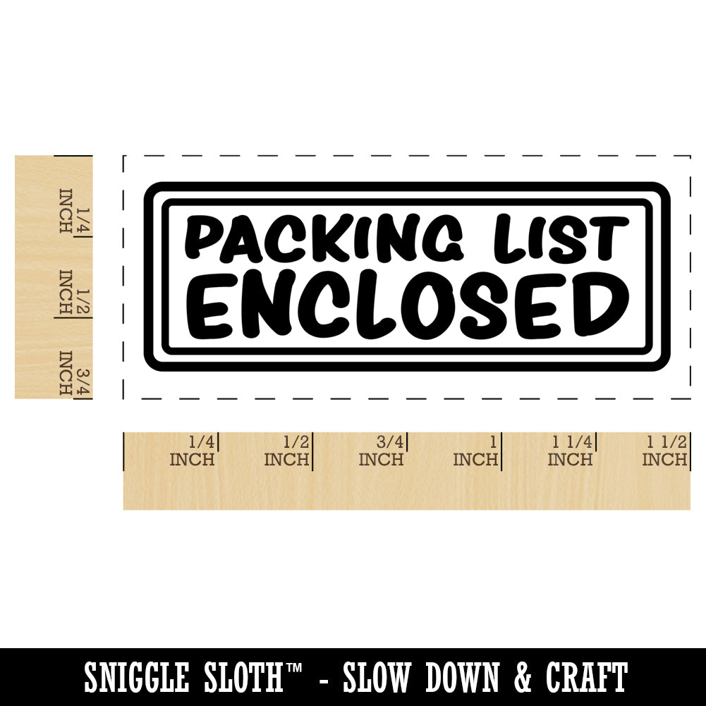 Packing List Enclosed Double Border Self-Inking Rubber Stamp Ink Stamper for Business Office