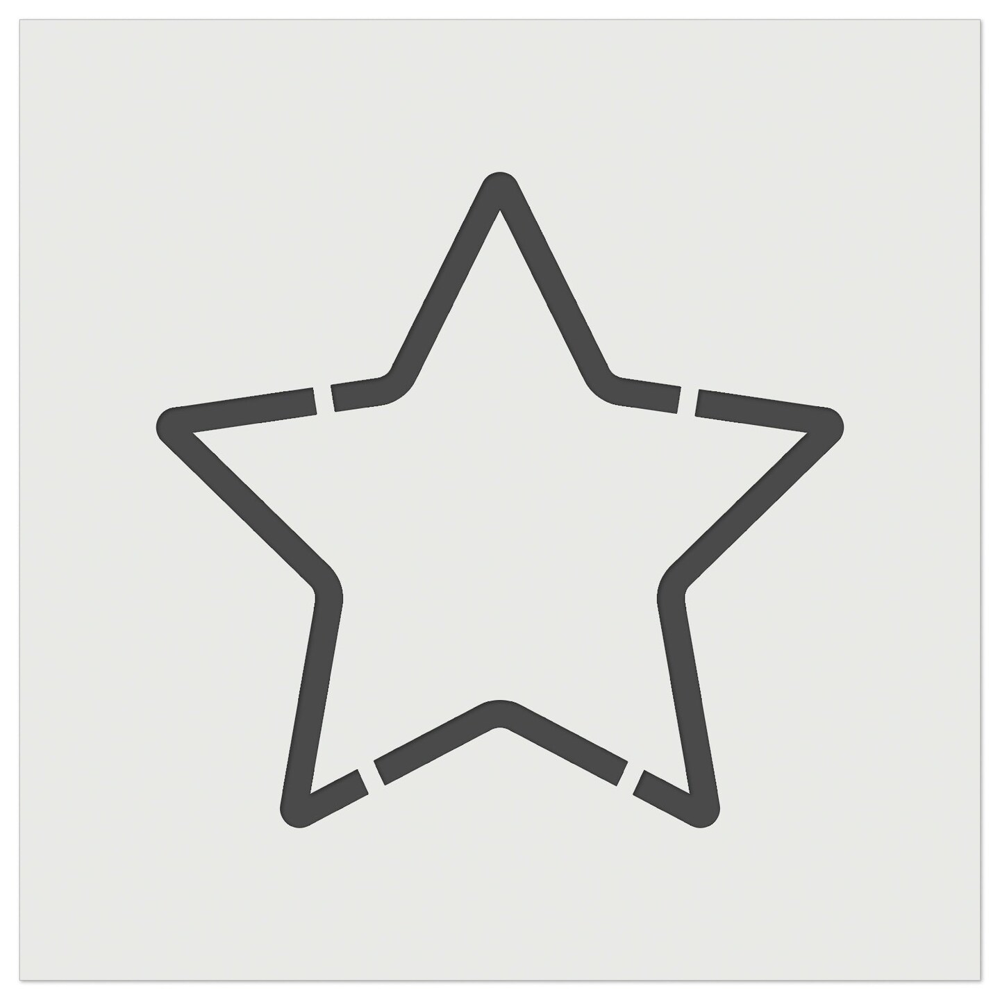 Star Shape Excellent Outline Wall Cookie DIY Craft Reusable Stencil