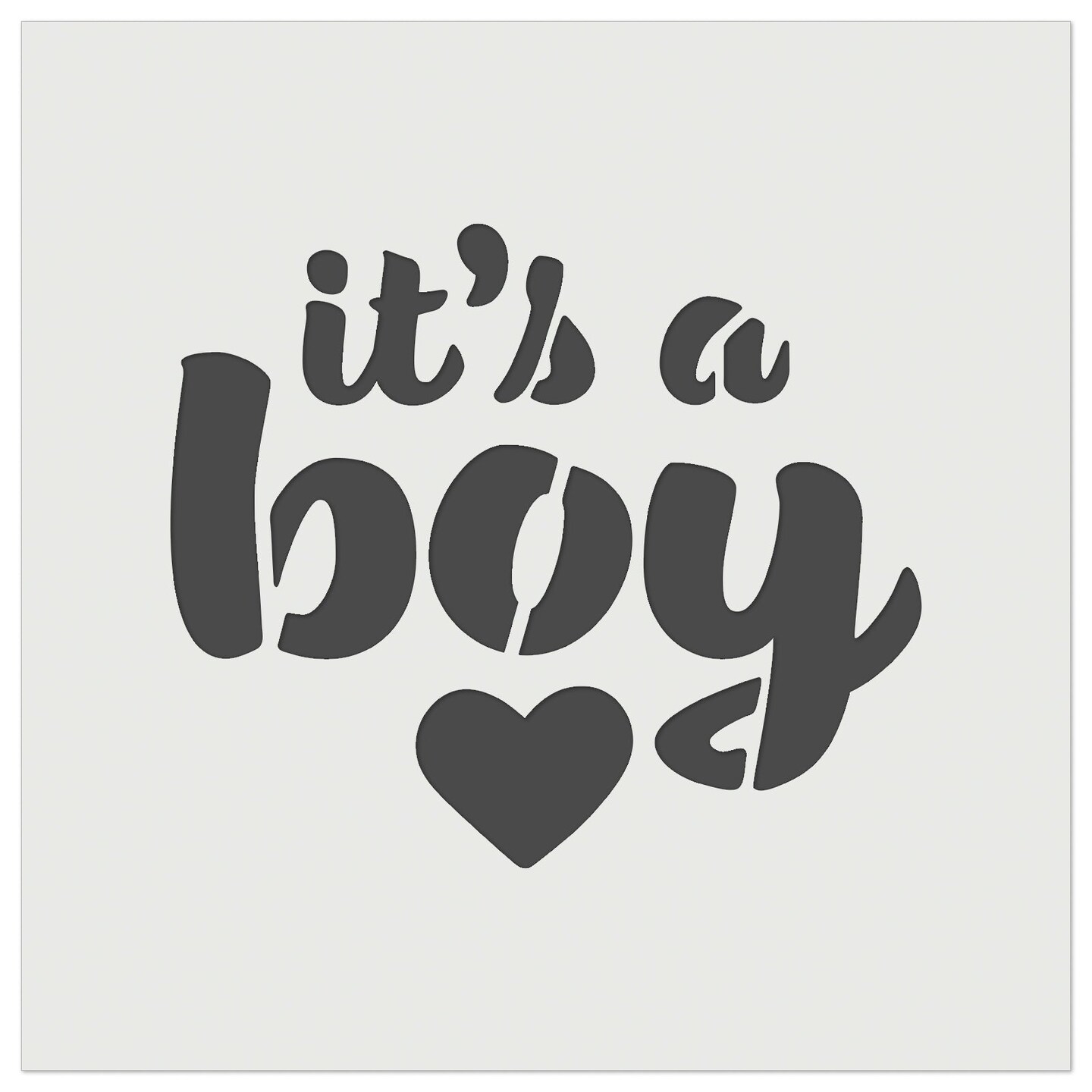 It&#x27;s a Boy Baby Shower Party Wall Cookie DIY Craft Reusable Stencil