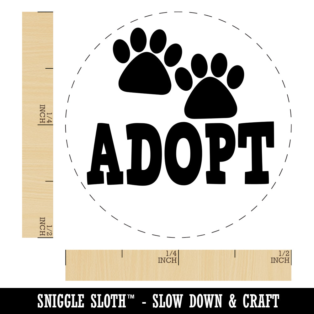 Adopt Cat Dog Paw Print Self-Inking Rubber Stamp for Stamping Crafting Planners