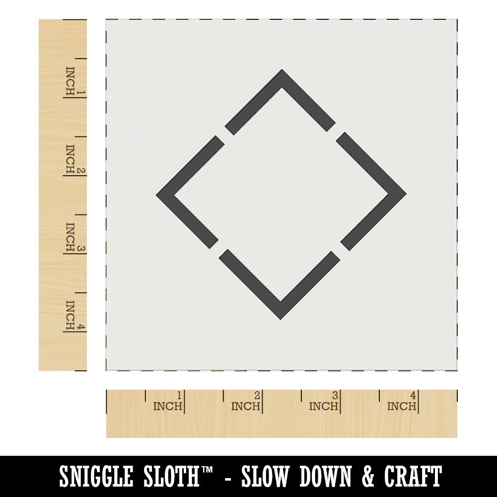 Diamond Shape Border Outline Wall Cookie DIY Craft Reusable Stencil