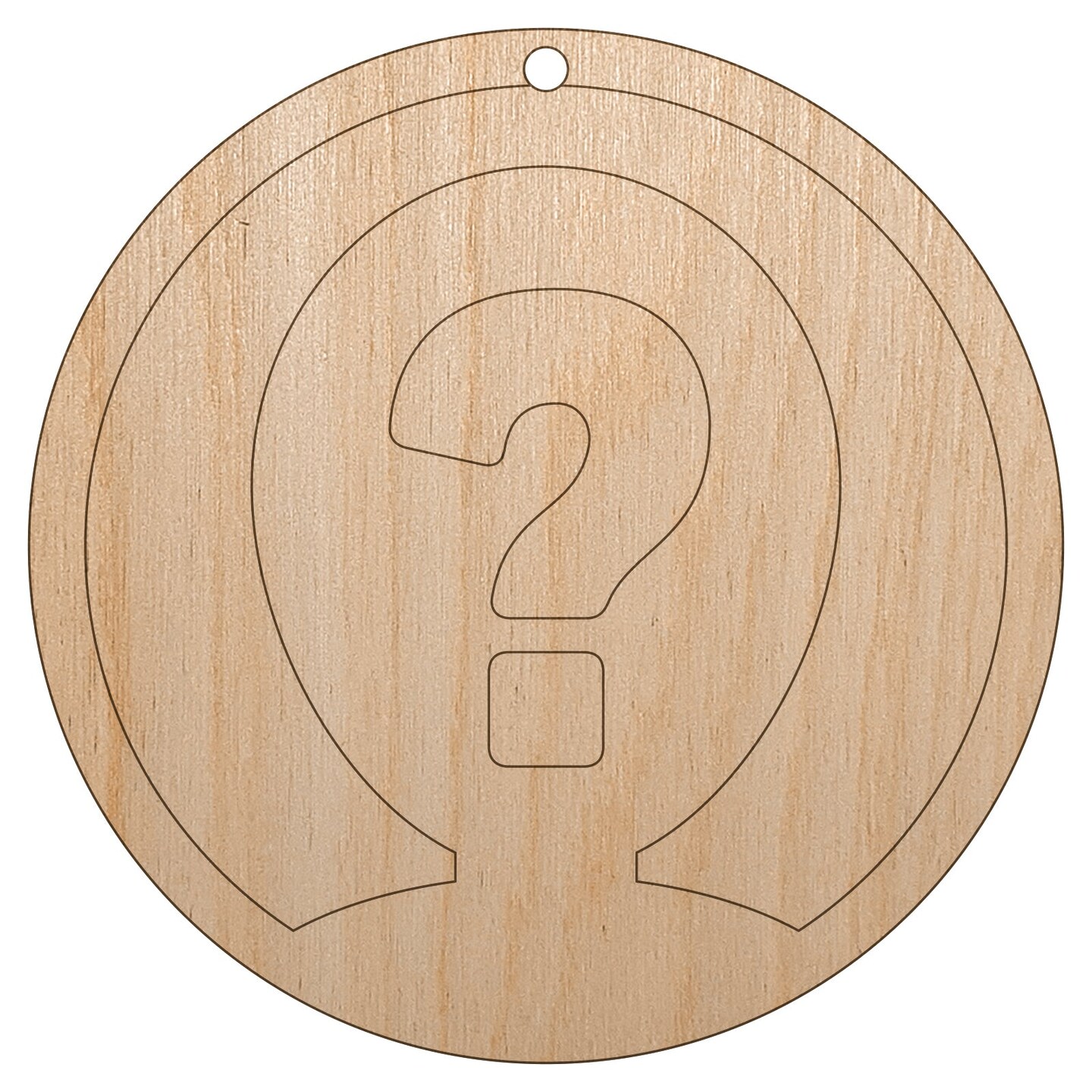Anonymous Hidden Secret Person Icon Unfinished Craft Wood Holiday Christmas Tree DIY Pre-Drilled Ornament