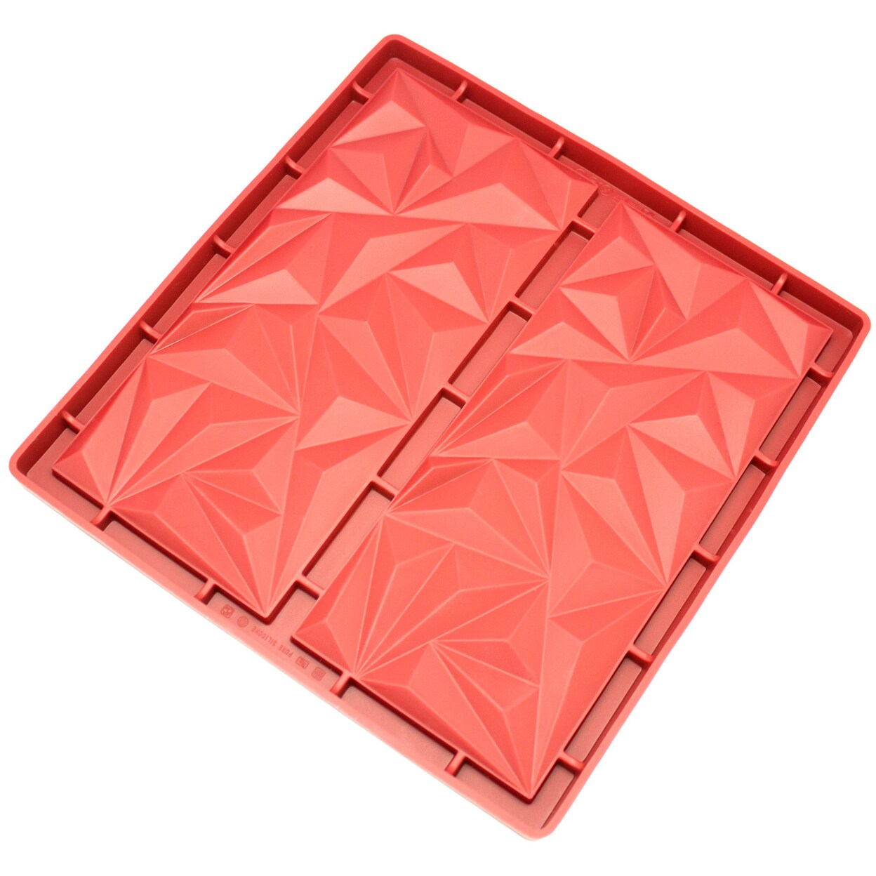 Freshware Silicone Mold 2-Cavity Diamond For Chocolate And Energy Bars