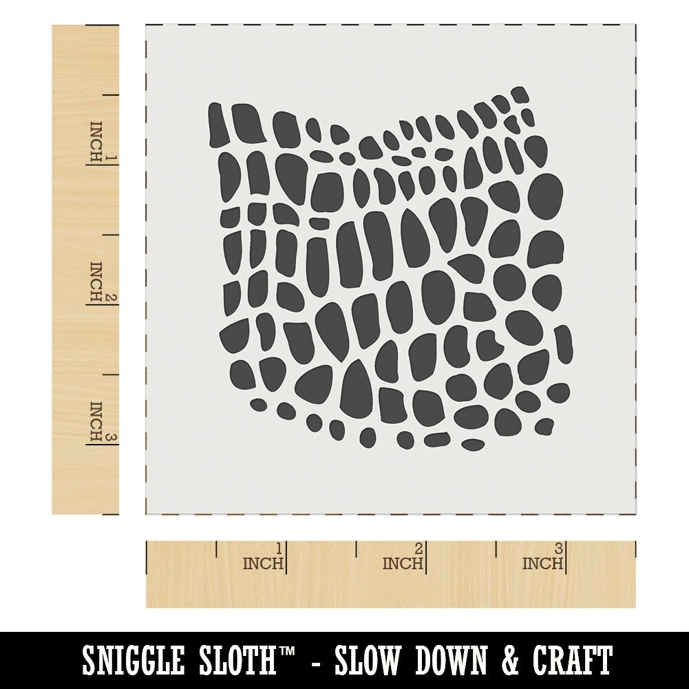 Reptile Lizard Skin Wall Cookie DIY Craft Reusable Stencil