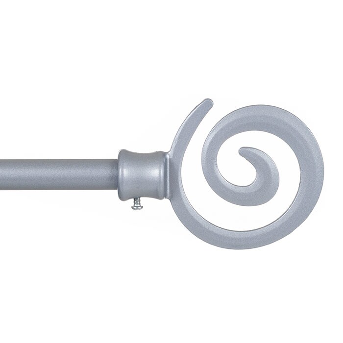 Lavish Home   Spiral Curtain Rod 3/4 inch - Silver