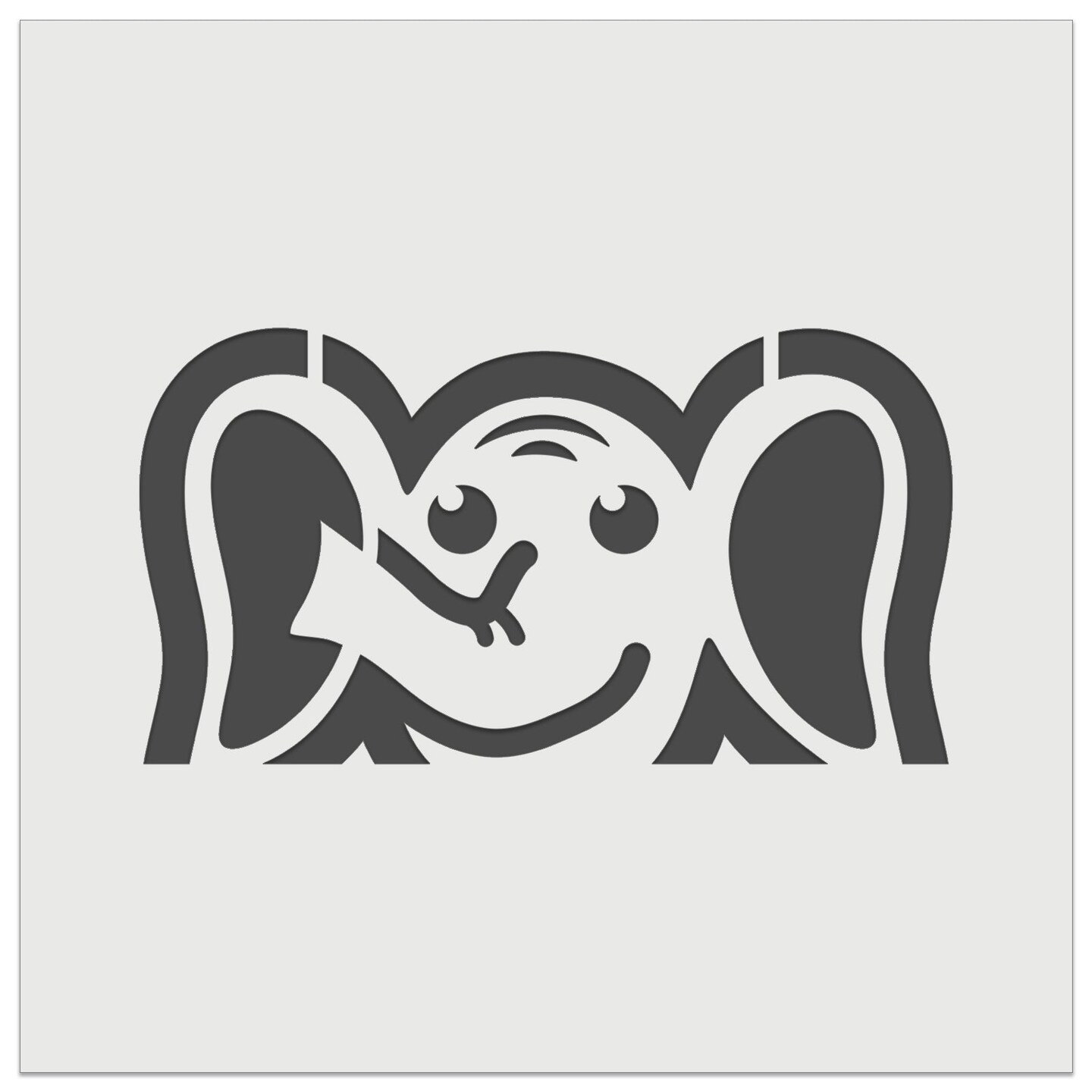 Peeking Elephant Wall Cookie DIY Craft Reusable Stencil
