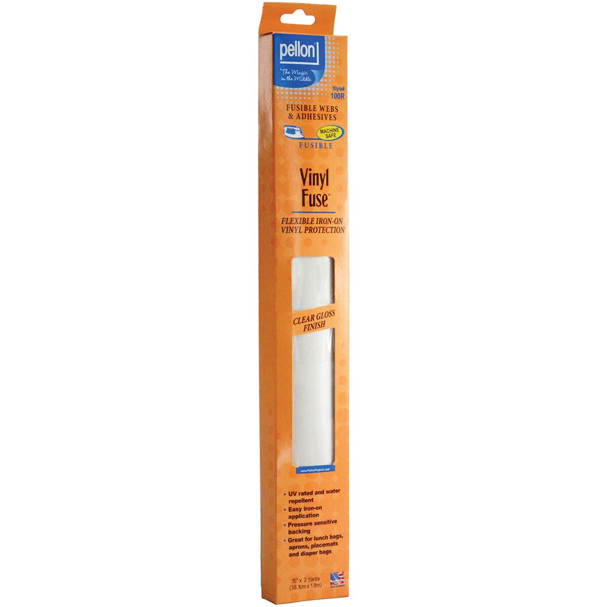 Pellon Vinyl Fuse Flexible Vinyl Stabilizer-Clear Gloss 15&#x22;X2yd