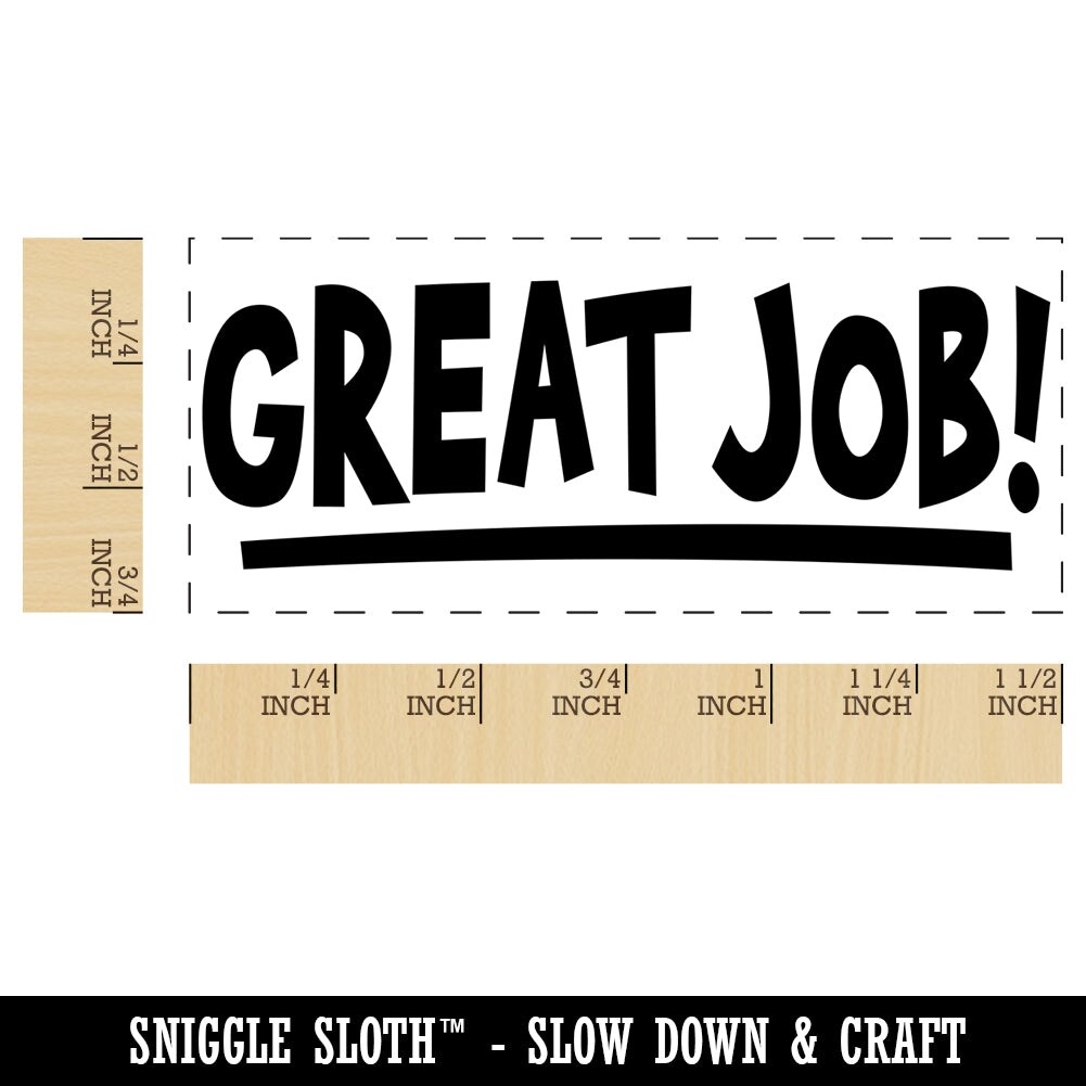 Great Job School Teacher Fun Text Self-Inking Rubber Stamp Ink Stamper for Business Office