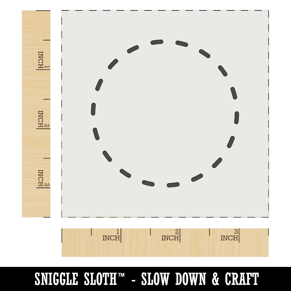 Dashed Circle Outline Wall Cookie DIY Craft Reusable Stencil