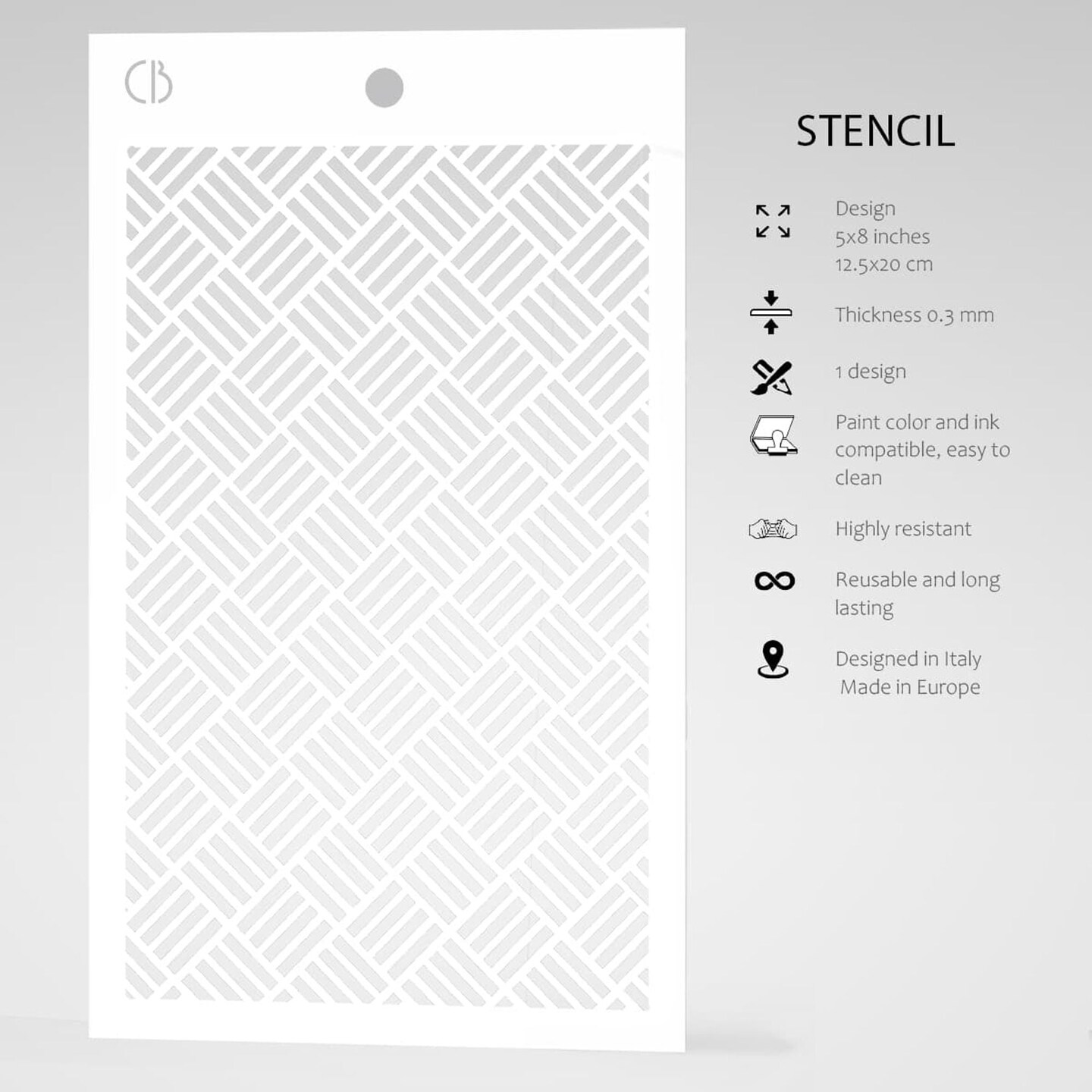 Ciao Bella  Texture Stencil 5&#x22;x8&#x22; Rug