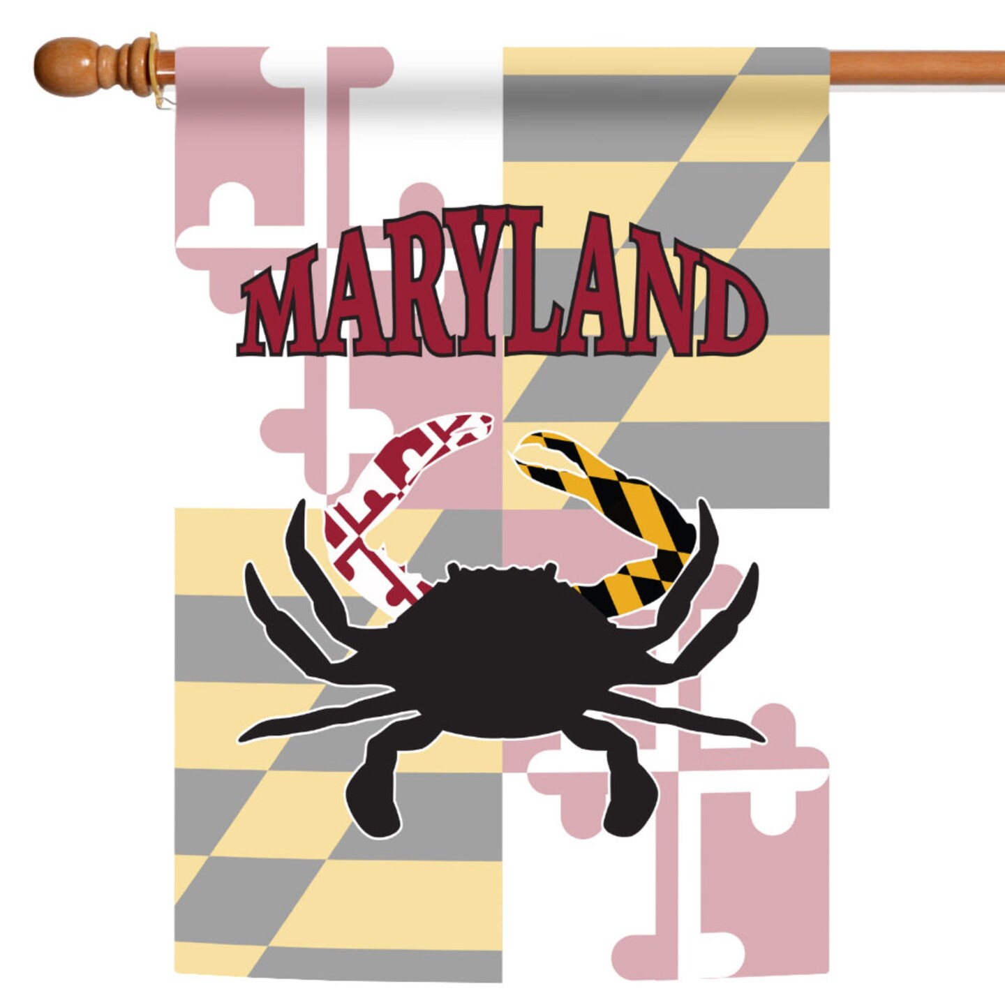 Toland Home Garden Maryland Crab 28 x 40 Inch House Flag