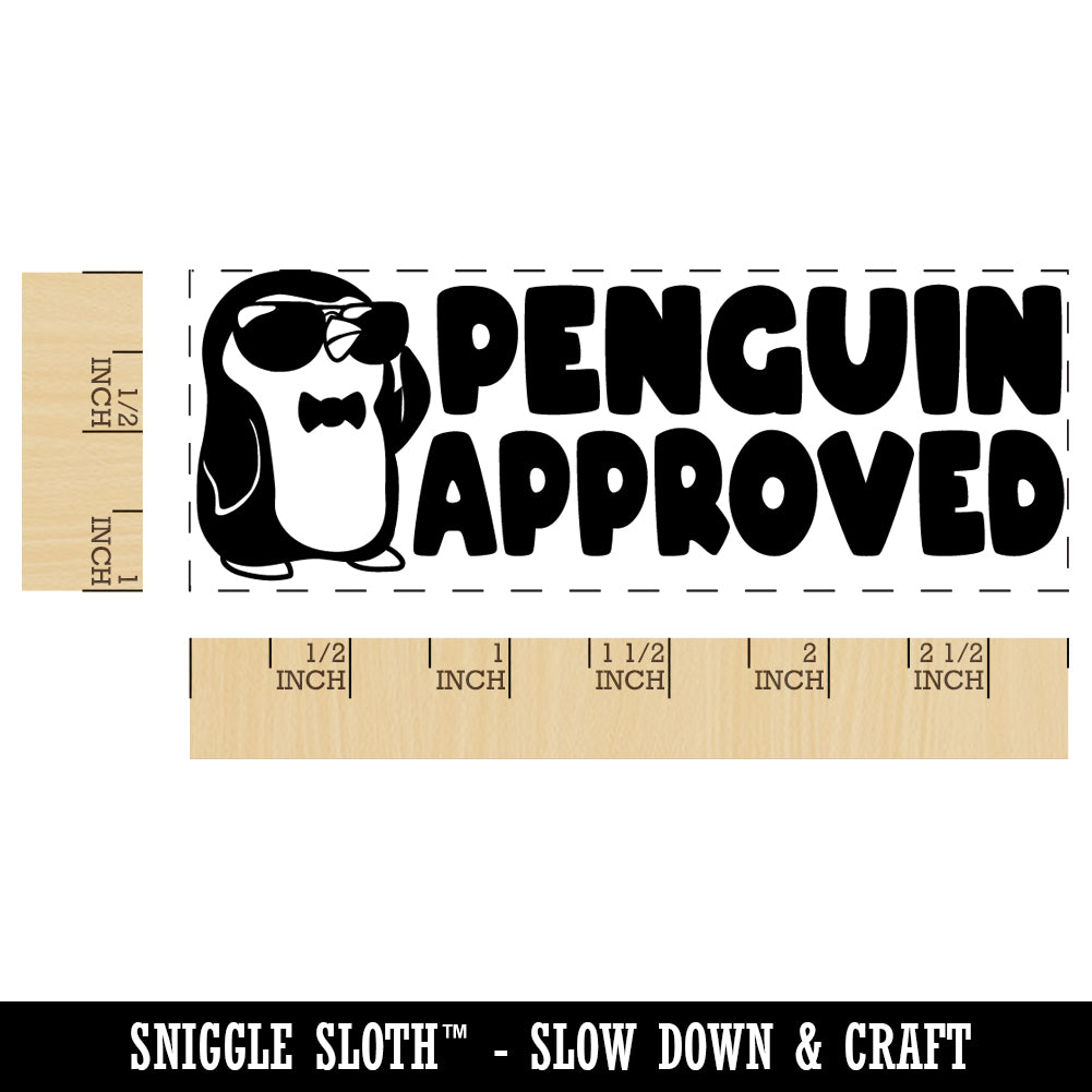 Penguin Approved Teacher Student School Self-Inking Rubber Stamp Ink Stamper