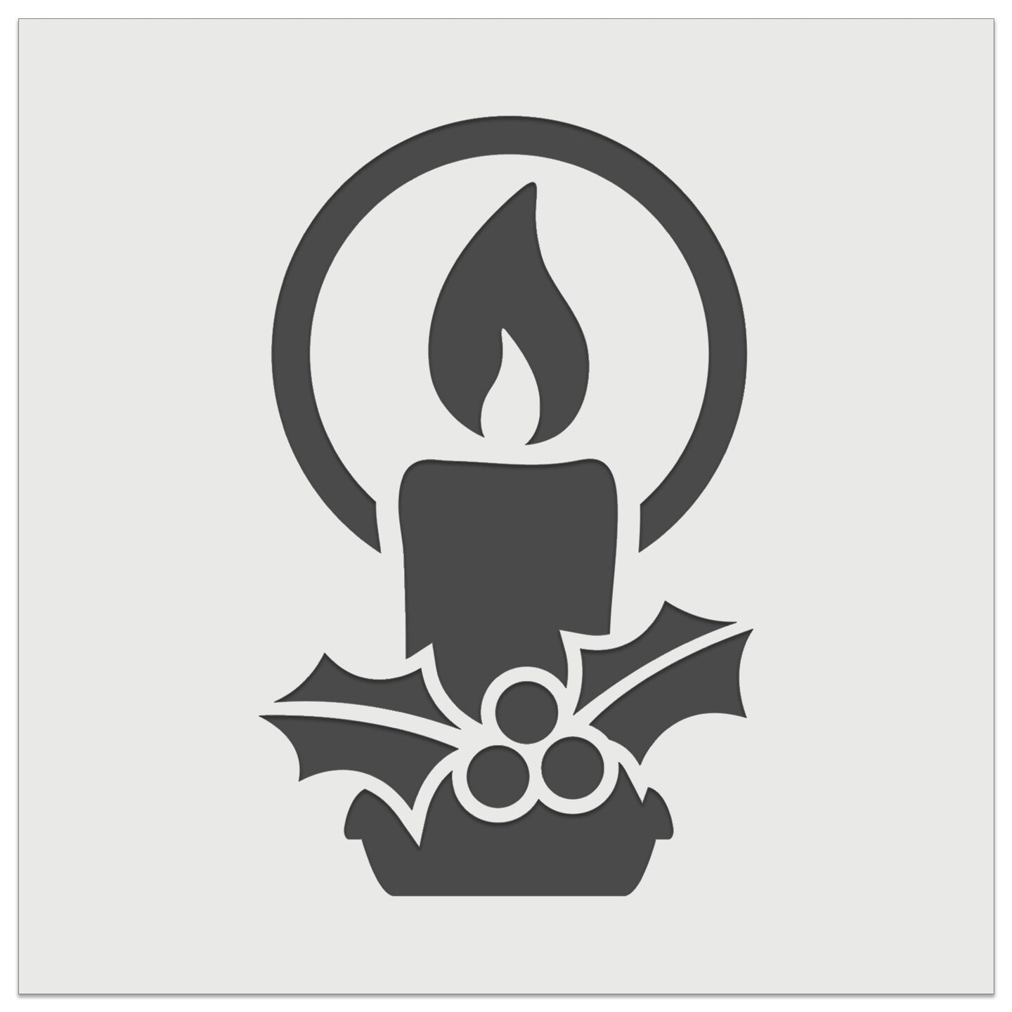 Christmas Candle Wall Cookie DIY Craft Reusable Stencil