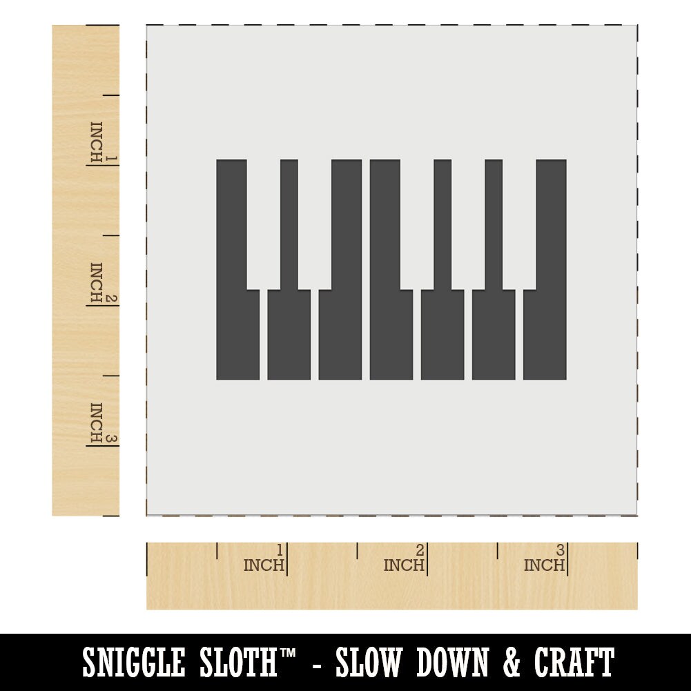Piano Keys Octave Wall Cookie DIY Craft Reusable Stencil