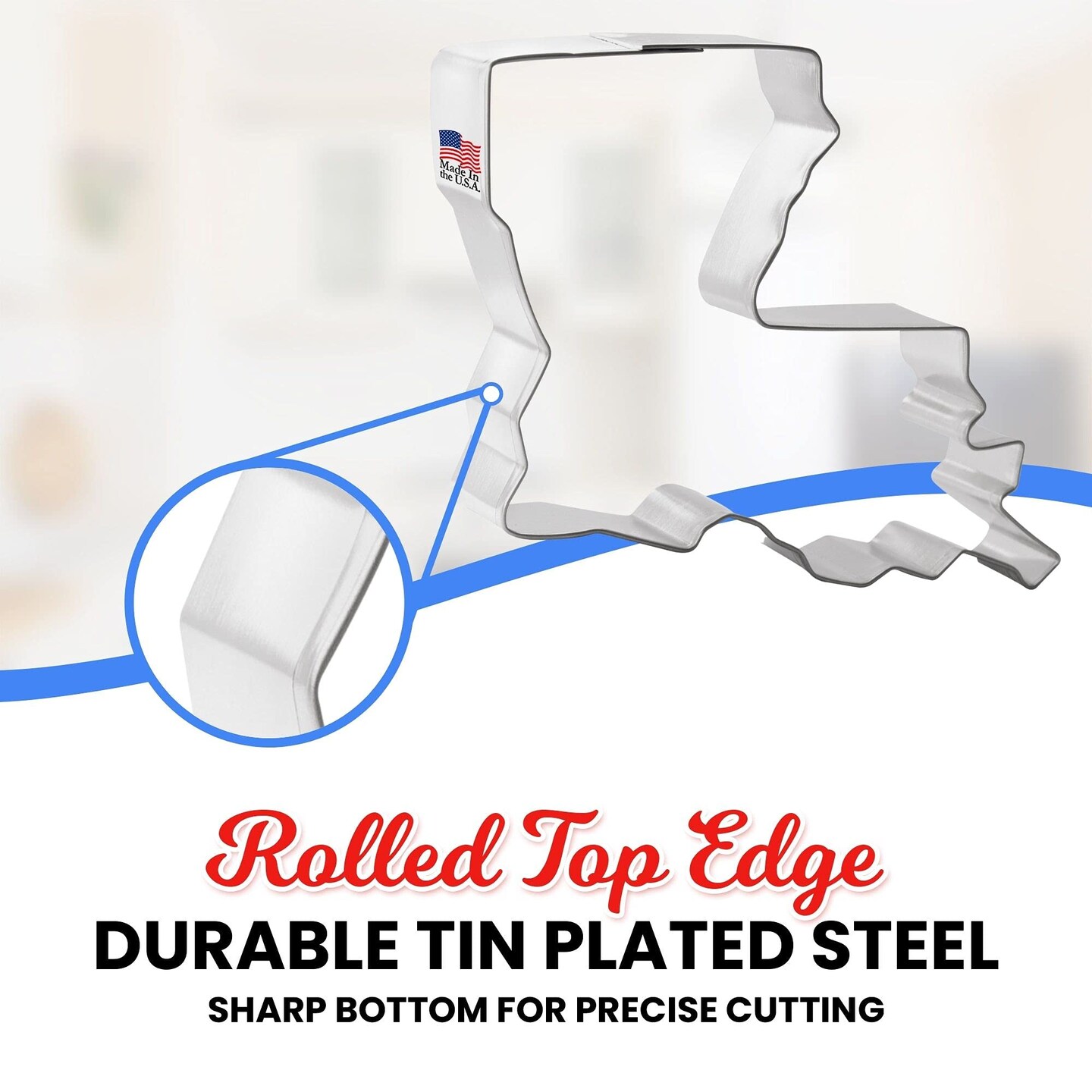 CookieCutter.Com Louisiana Cookie Cutter 3.5 Inch &#x2013;Tin Plated Steel Cookie Cutters &#x2013; Made in the USA