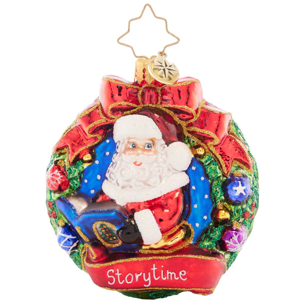 Christopher Radko Christopher Radko Santa&#x27;s Story Time Gem Glass Christmas Ornament 1021438
